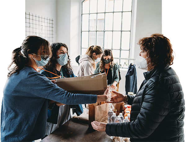 social workers helping a homeless community with the help of a continuum of care