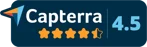 Badge - 4.5 star rating on Capterra